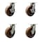 Service Caster 8'' Heavy Duty High Temp Phenolic Caster Set 4 Swivel Locks 2 Brakes, 4PK CRAN-KP92S830-PHRHT-SLB-BSL-2-BSL-2 - alternate 1